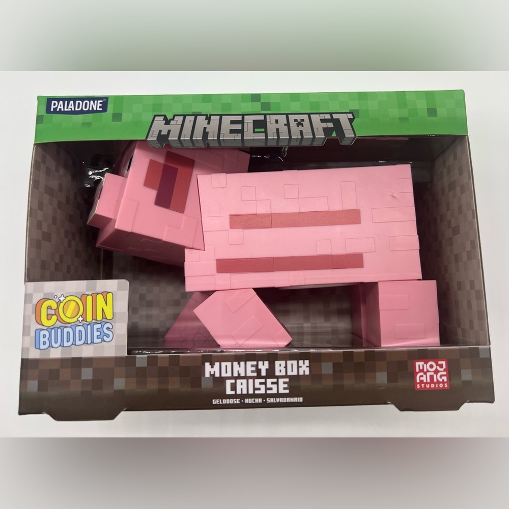 NIN MOJANG‎ Minecraft Pink Pig Money Box Caisse Bank Paladone Factory Sealed